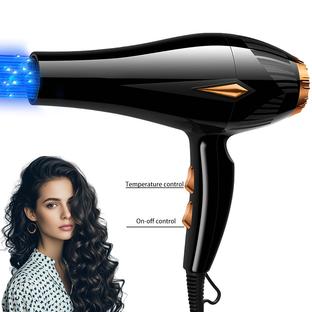 1500W High Power Hair Dryer with European Plug and Accessories