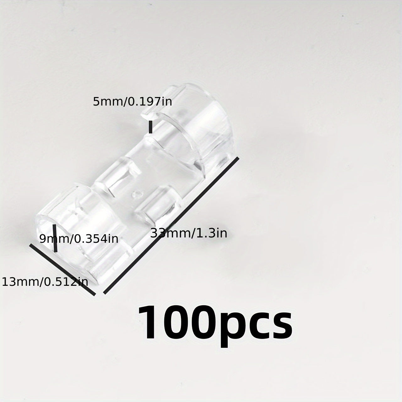 Clear Plastic Cable Clamps 100 Pack Adhesive Wire Clips for Home and Office