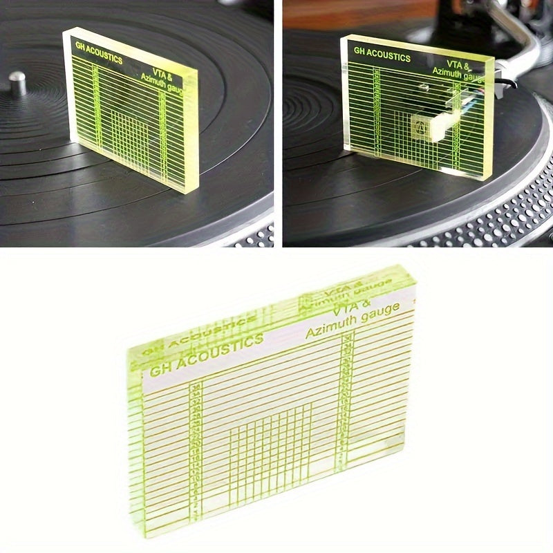 Acrylic VTA and Azimuth Adjustment Ruler for Vinyl Record Player Tonearm Alignment