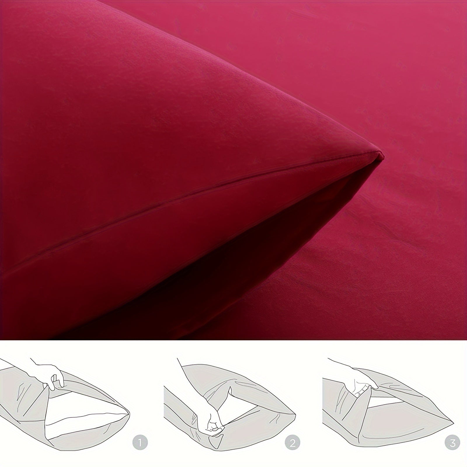 Microfiber Pillowcases Set with Christmas Tree Design, Wrinkle and Stain Resistant