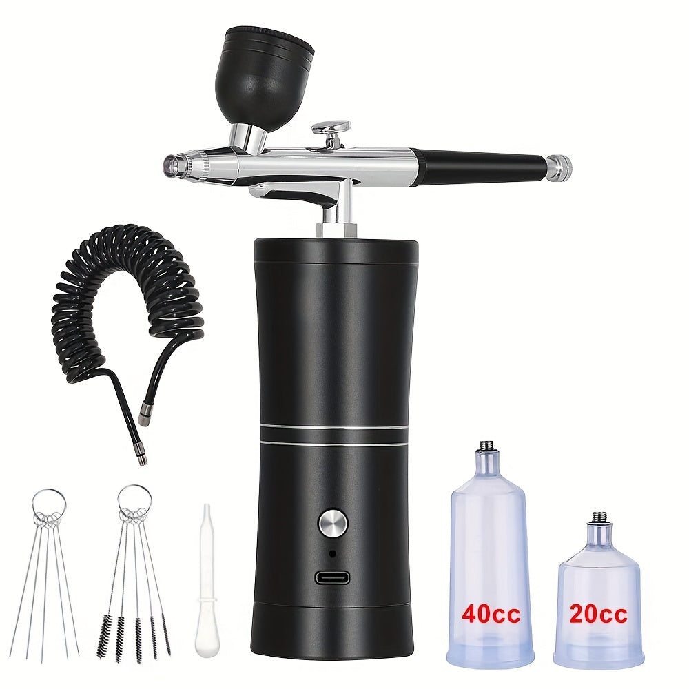 Portativ simsiz havo cho'tkasi tirnoq san'ati, makiyaj, tort bezatish uchun.