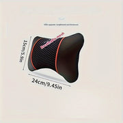 Universal Car Neck Pillow Faux Leather Microfiber Cushion Headrest Support