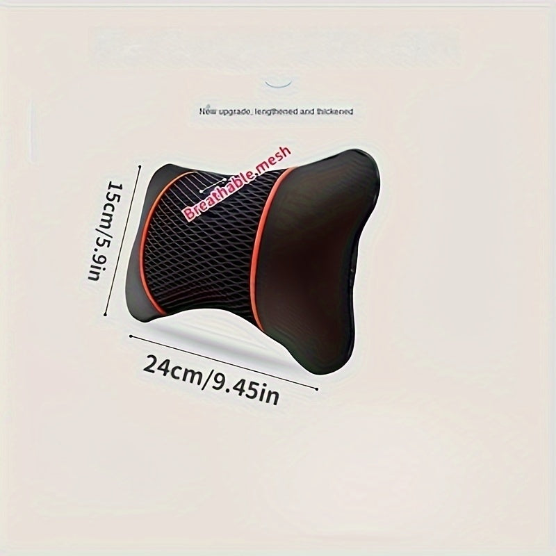 Universal Car Neck Pillow Faux Leather Microfiber Cushion Headrest Support