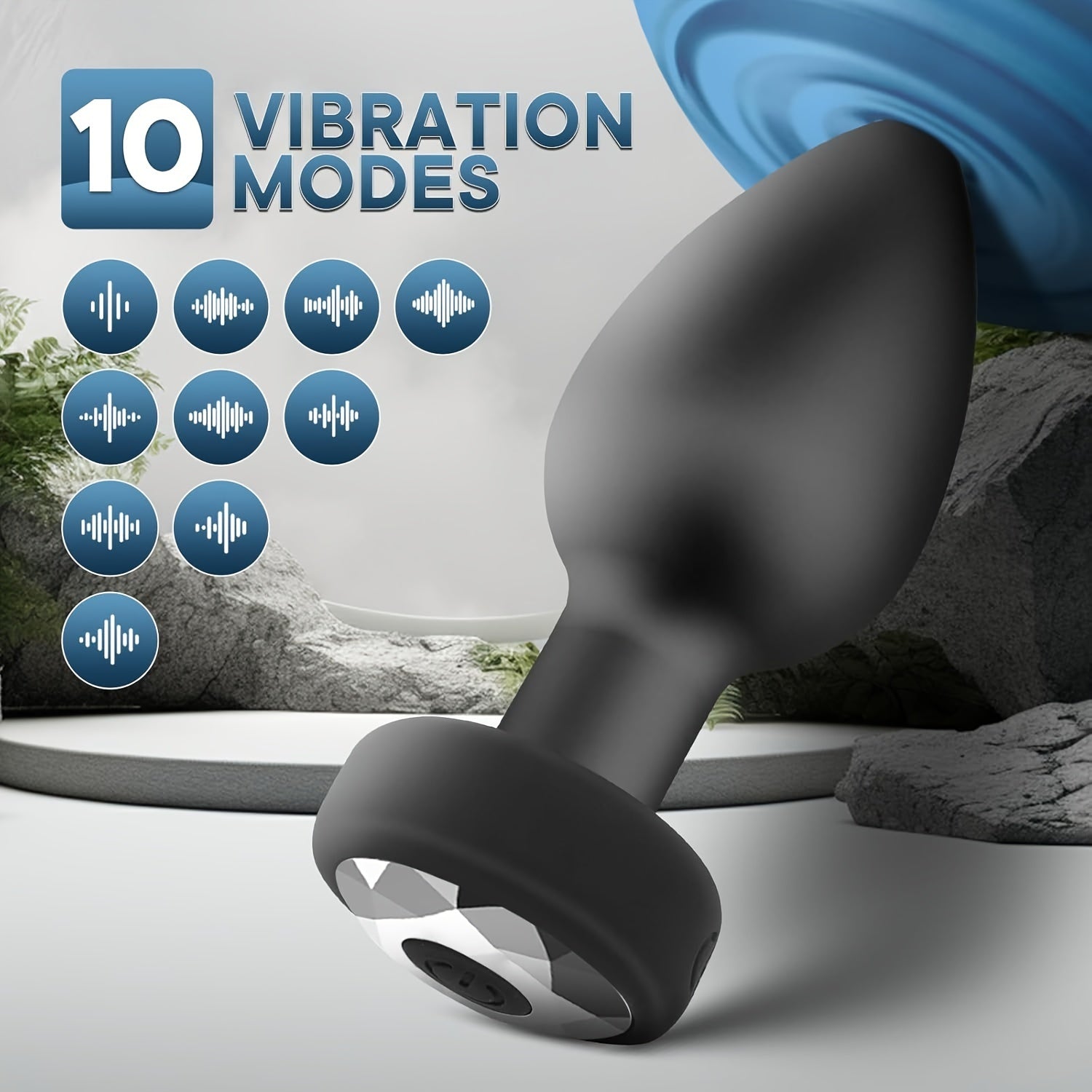 Unisex Silicone Remote Control Vibration Anal Plug Sex Toy for Adults