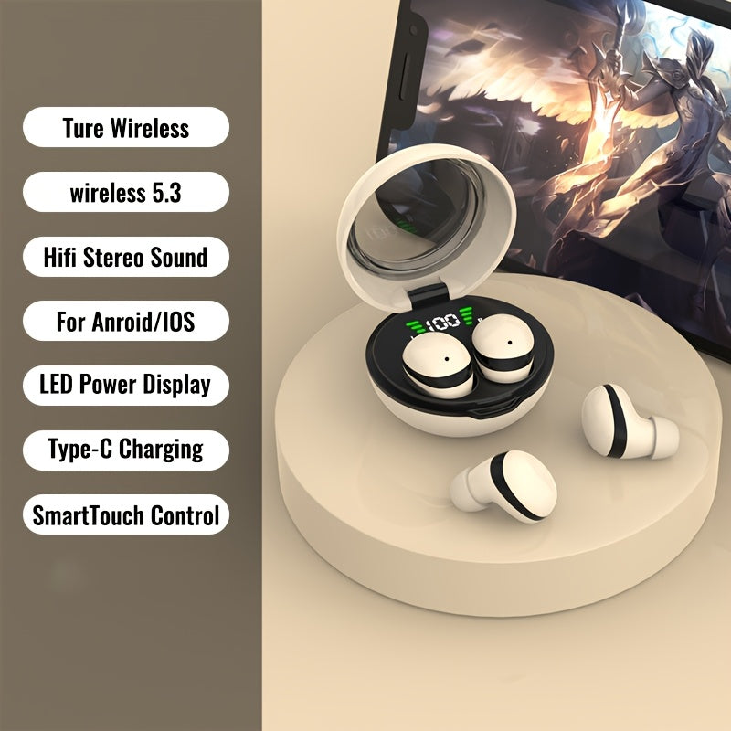 Mini Wireless Earbuds Invisible Bluetooth Headphones with Microphone for Men and Women