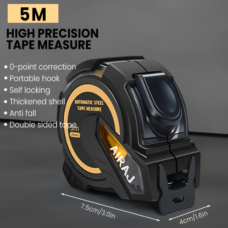 Steel Tape Measure 3m 5m 7.5m 10m Self-Locking Retractable Durable ABS Shell for DIY Construction