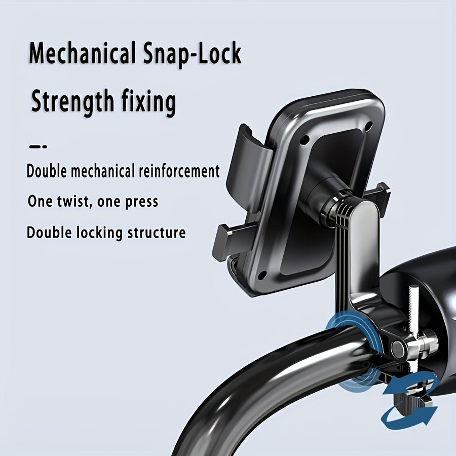 Universal Motorcycle Phone Holder ABS Fixed Rotatable GPS Mount for Bike and Handlebar