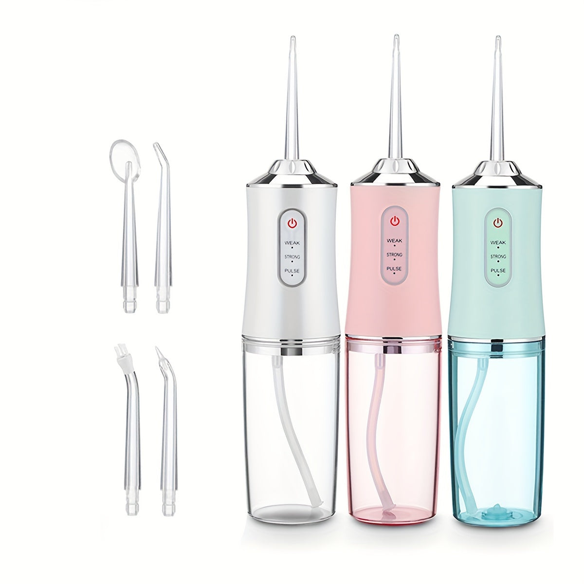 Portable Cordless Water Flosser for Teeth Cleaning with 3 Modes and 4 Nozzles