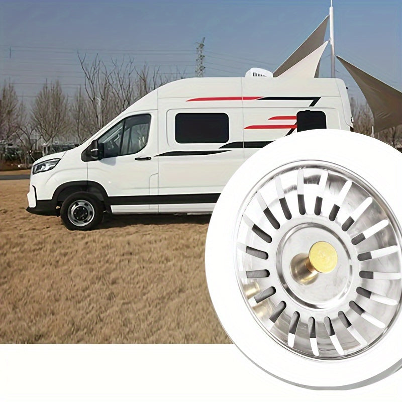 Stainless Steel Sink Strainer Hair Catcher Plug Universal Fit Drain Accessory