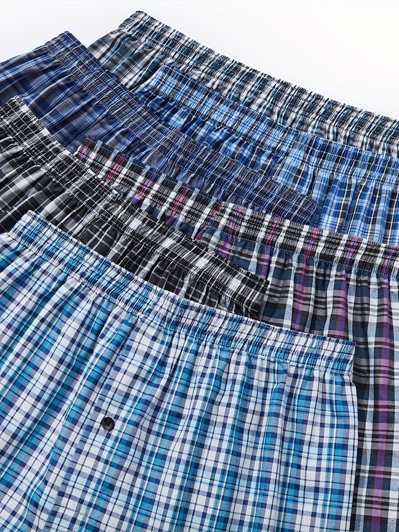Men's Boxer Shorts 10 Pack Cotton Blend Elastic Waistband Casual Stripe Pattern