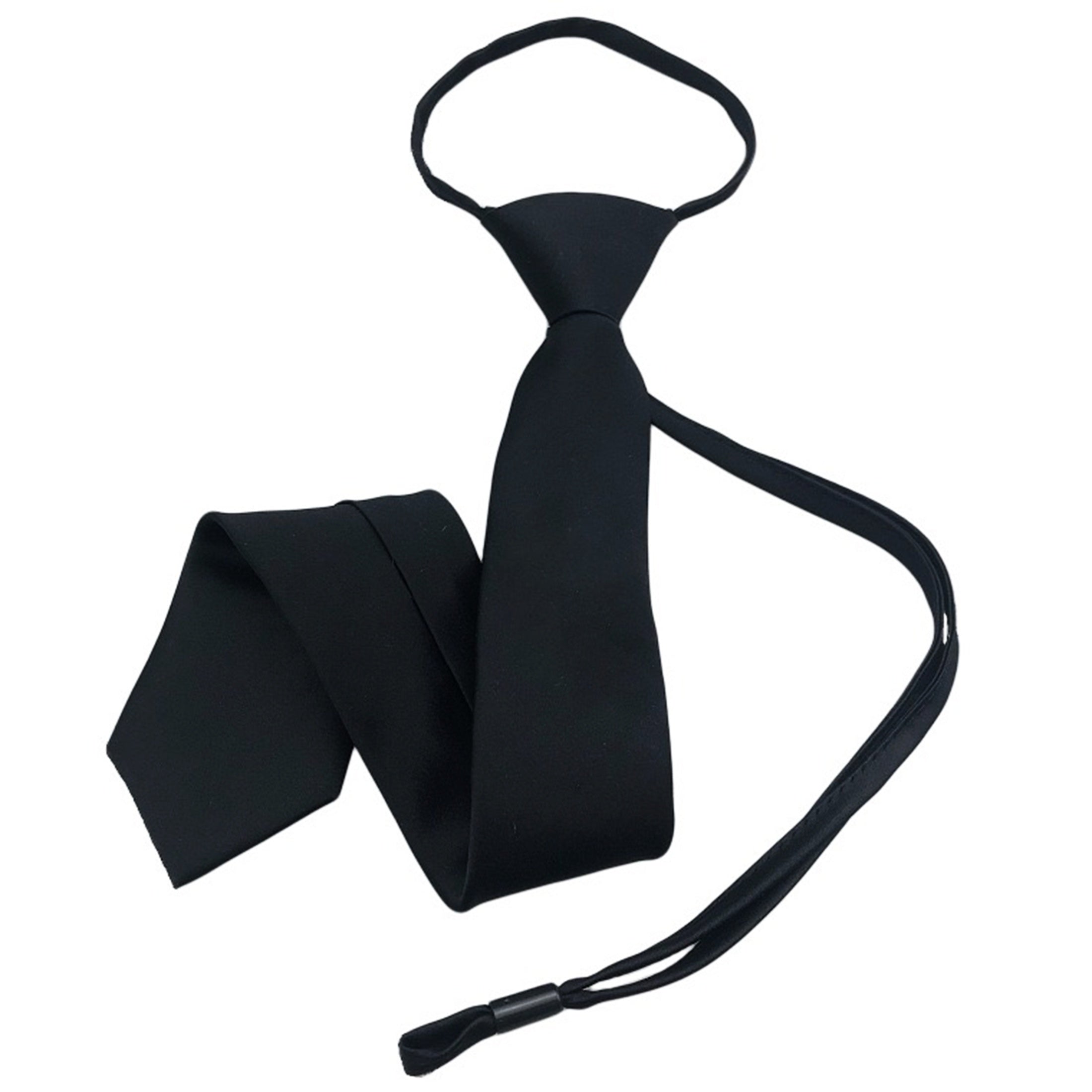 Black No-Tie Adjustable Bow Tie for Formal Business and Wedding Attire