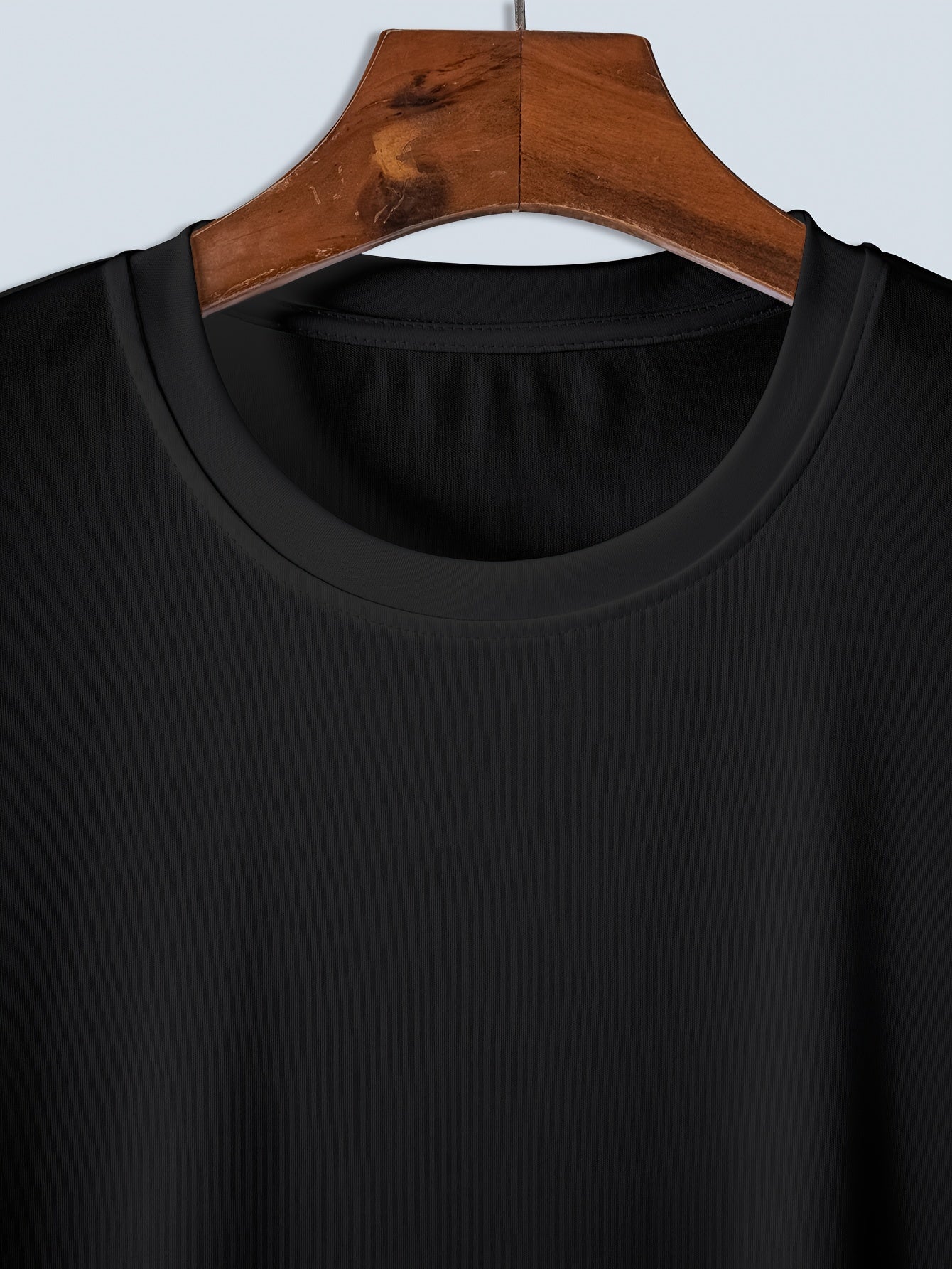 Pack de 3 camisetas de manga larga para hombre de talla grande en poliéster sólido para verano