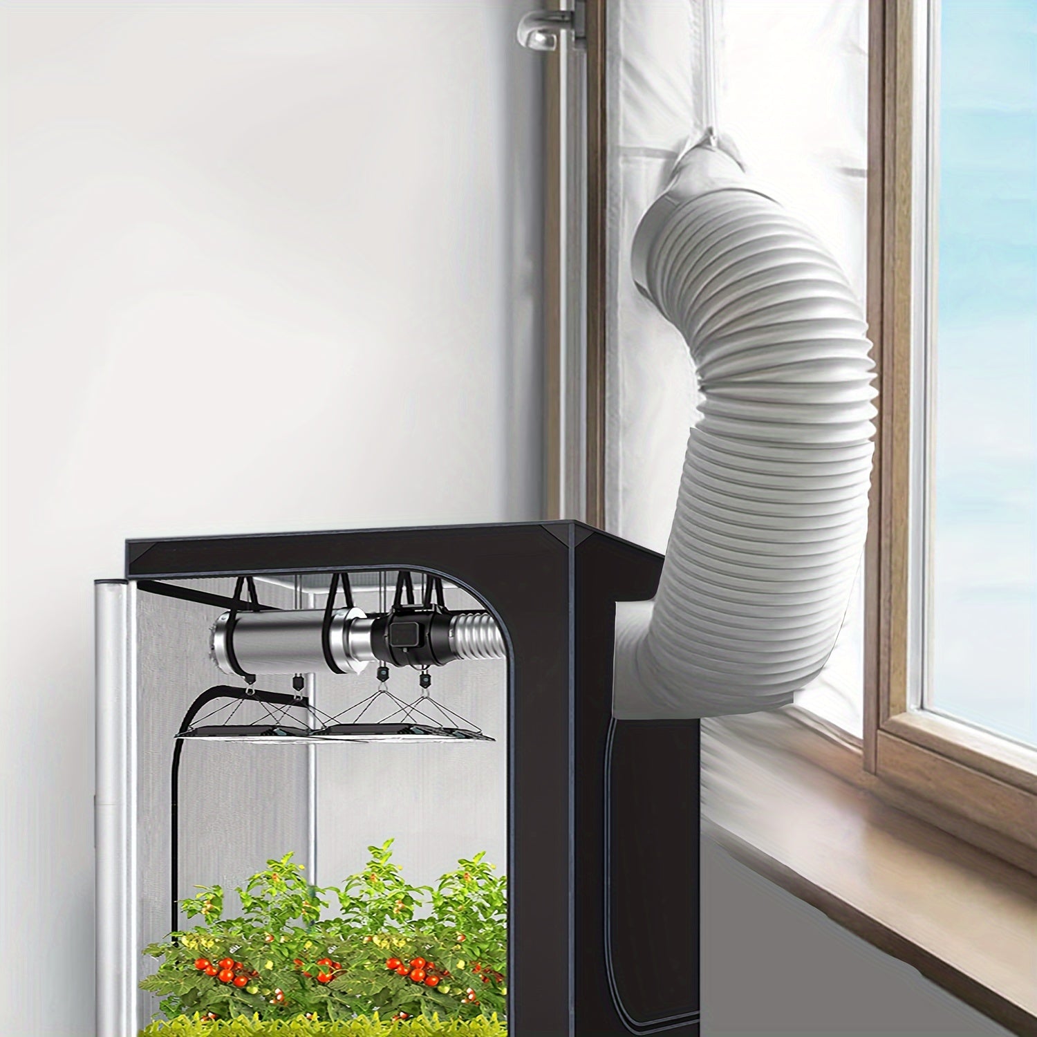 Portable Air Conditioner Window Kit with Seal and Fasteners for Easy Installation