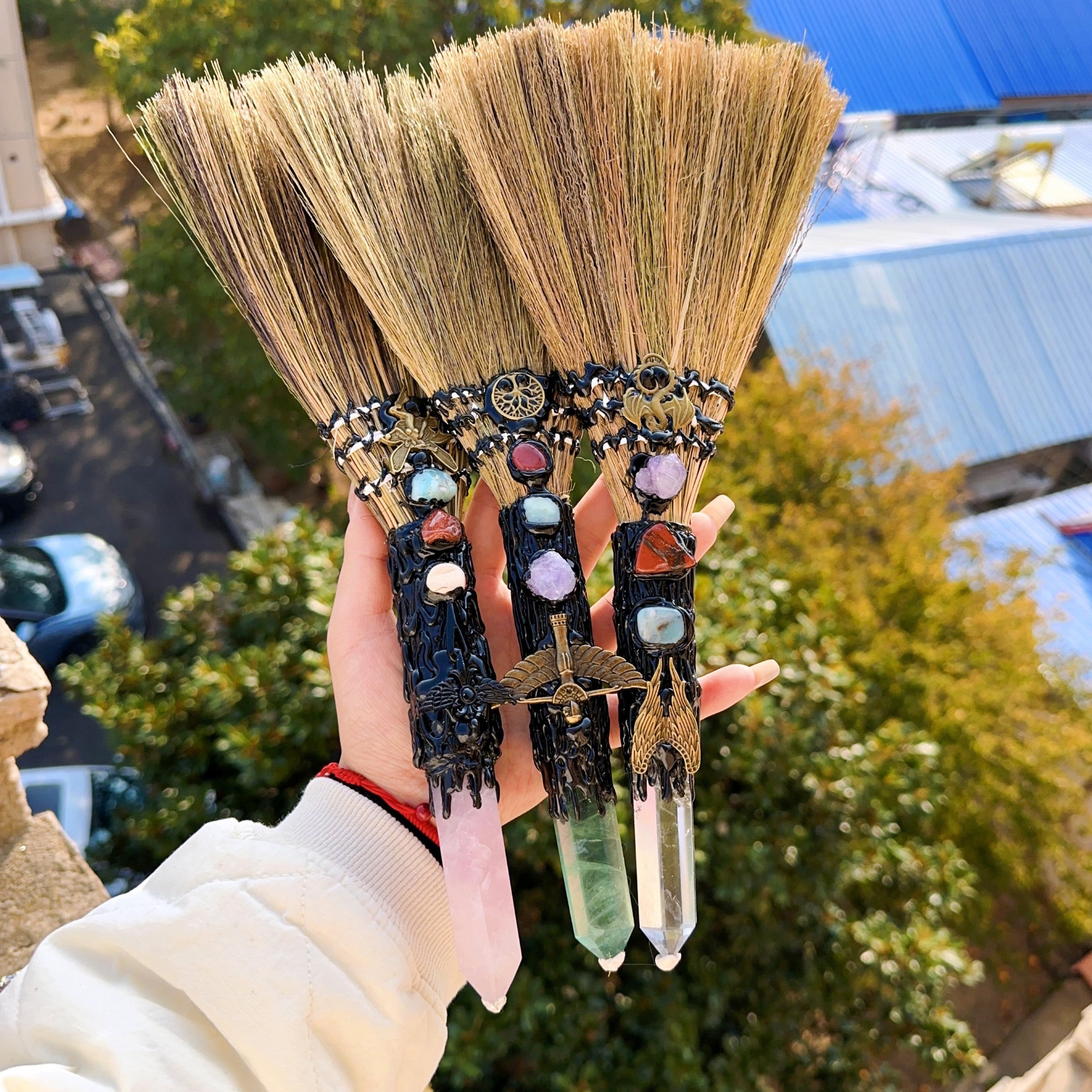 Hexagonal Natural Crystal Pillar for Home Decor and Meditation