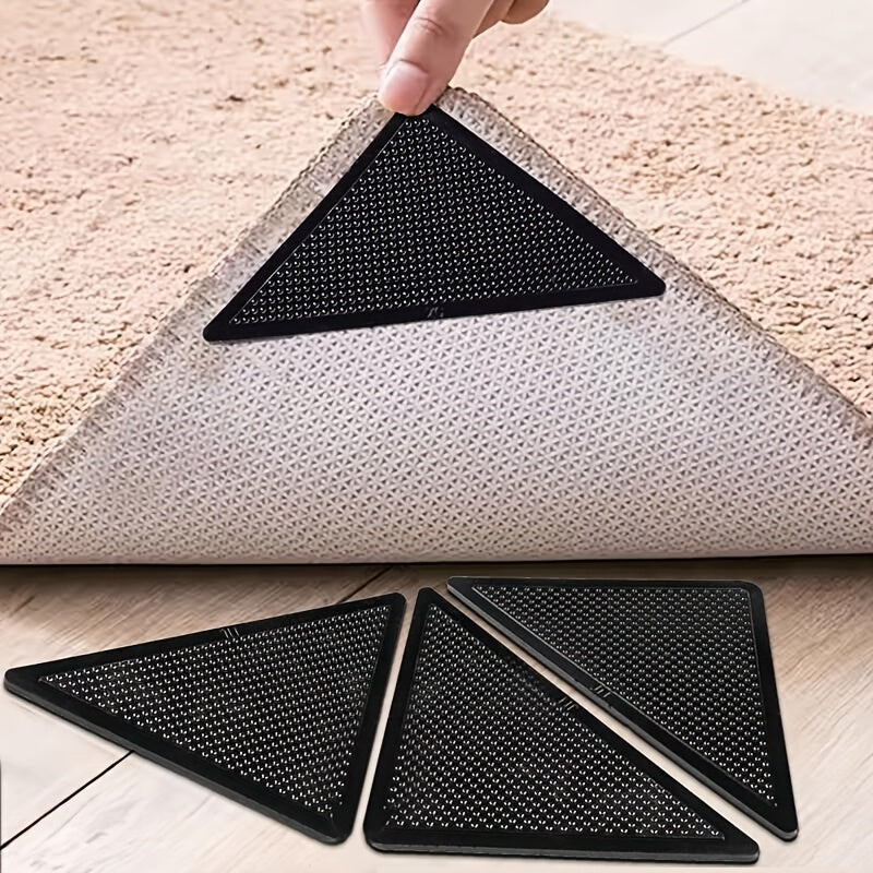 Heavy Duty Non-Slip Reusable Rug Corner Pads for Hardwood Floors and Area Rugs