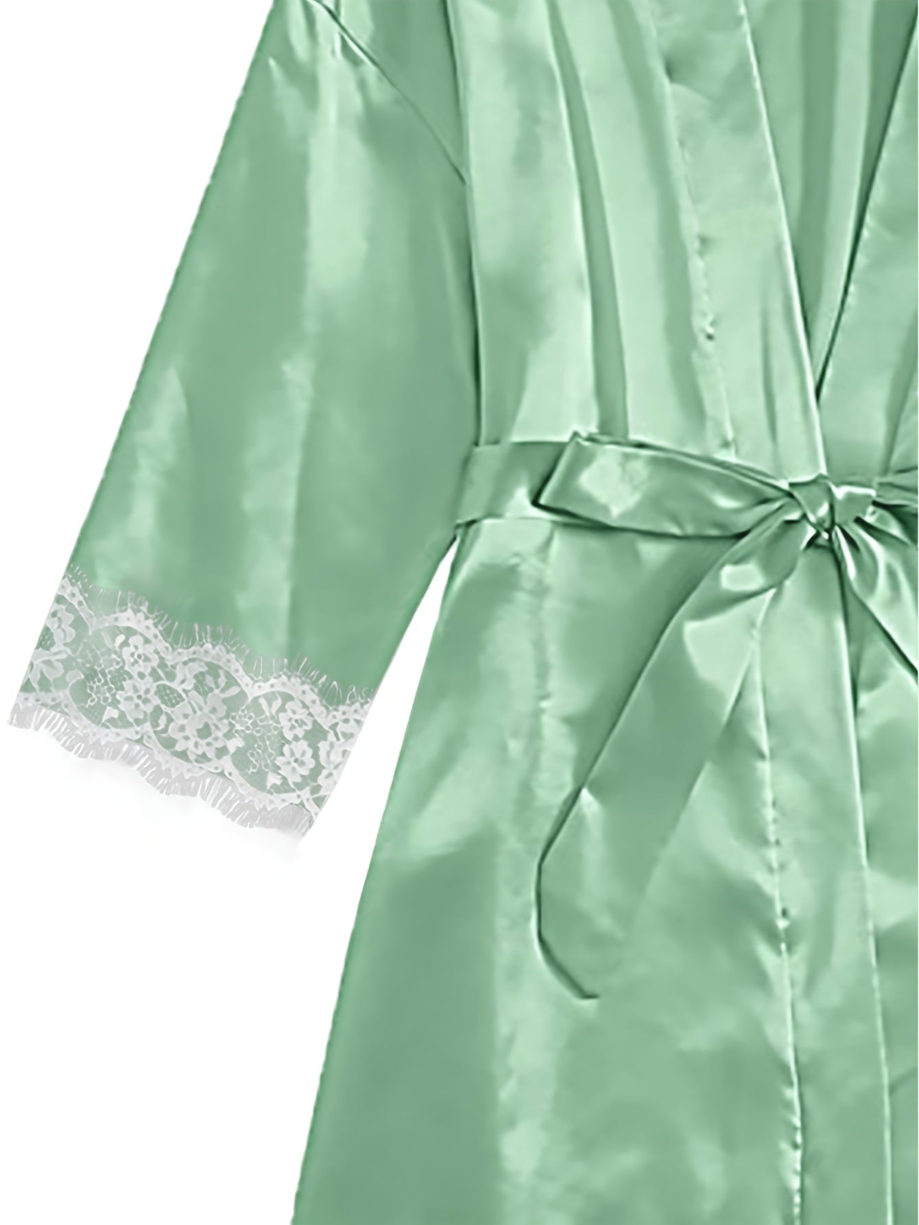 Women's Plus Size Satin Lace Nightgown Set With Camisole Shorts And Eye Mask