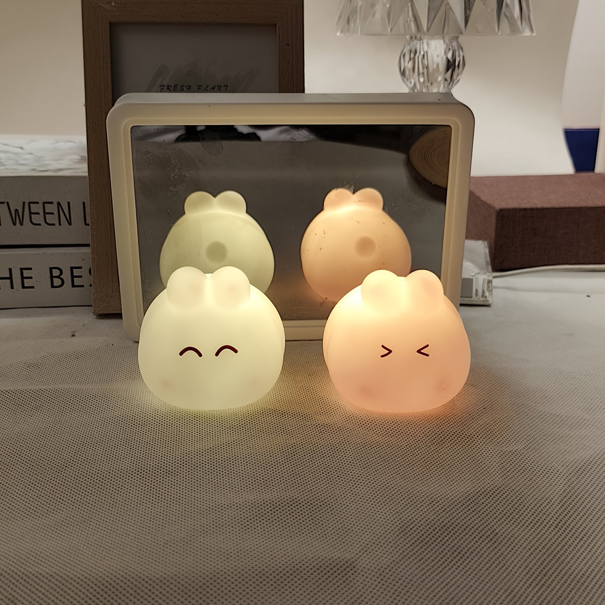 Rabbit LED Lamp for Bedroom Decor Portable Battery-Operated Gift