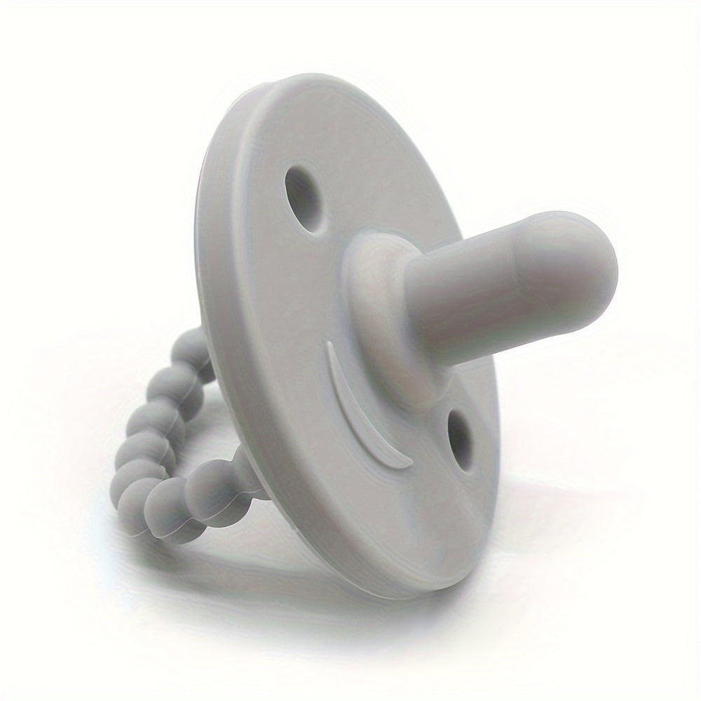 Soft Silicone Pacifier for Newborns with Cute Round Shape Teething Soother