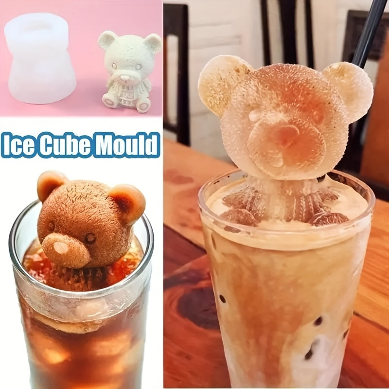 Silicone Bear Ice Cube Mold Kitchen Gadget Ice Ball Cubes for Drinks
