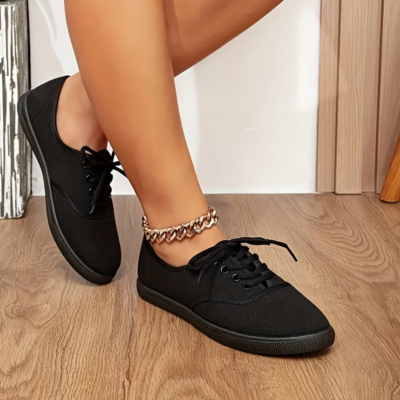 Unisex Casual Flat Shoes Fabric Upper All-Season Solid Color