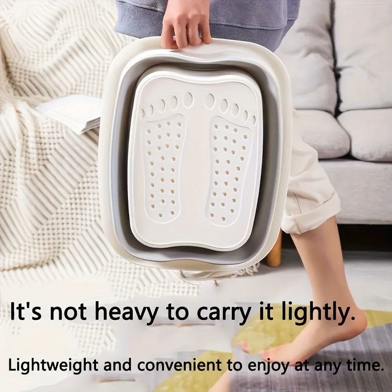 Portable Folding Foot Spa Basin with Heating Function for Home and Travel