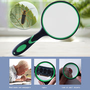 Handheld 30X Magnifying Glass for Reading Maps Science Education Elderly Kids 50mm 65mm 75mm 100mm