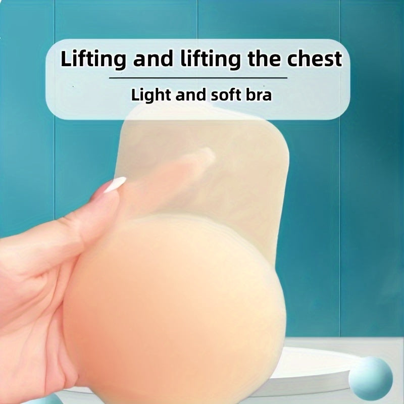 Seamless Silicone Push-Up Nipple Covers and Lift Bra for Women