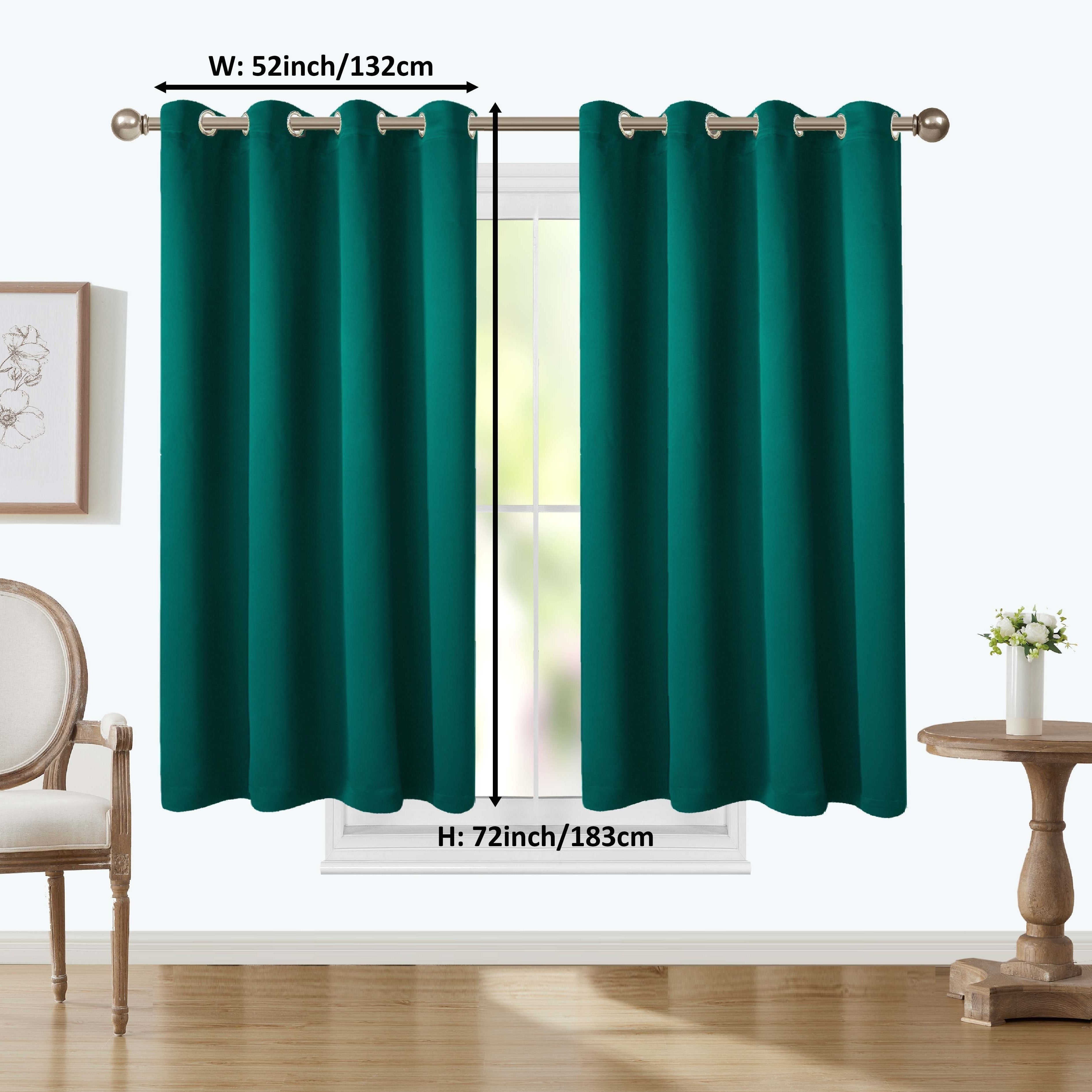 Blackout Curtain with Iron Rings Indoor Use 180g Dark Fabric