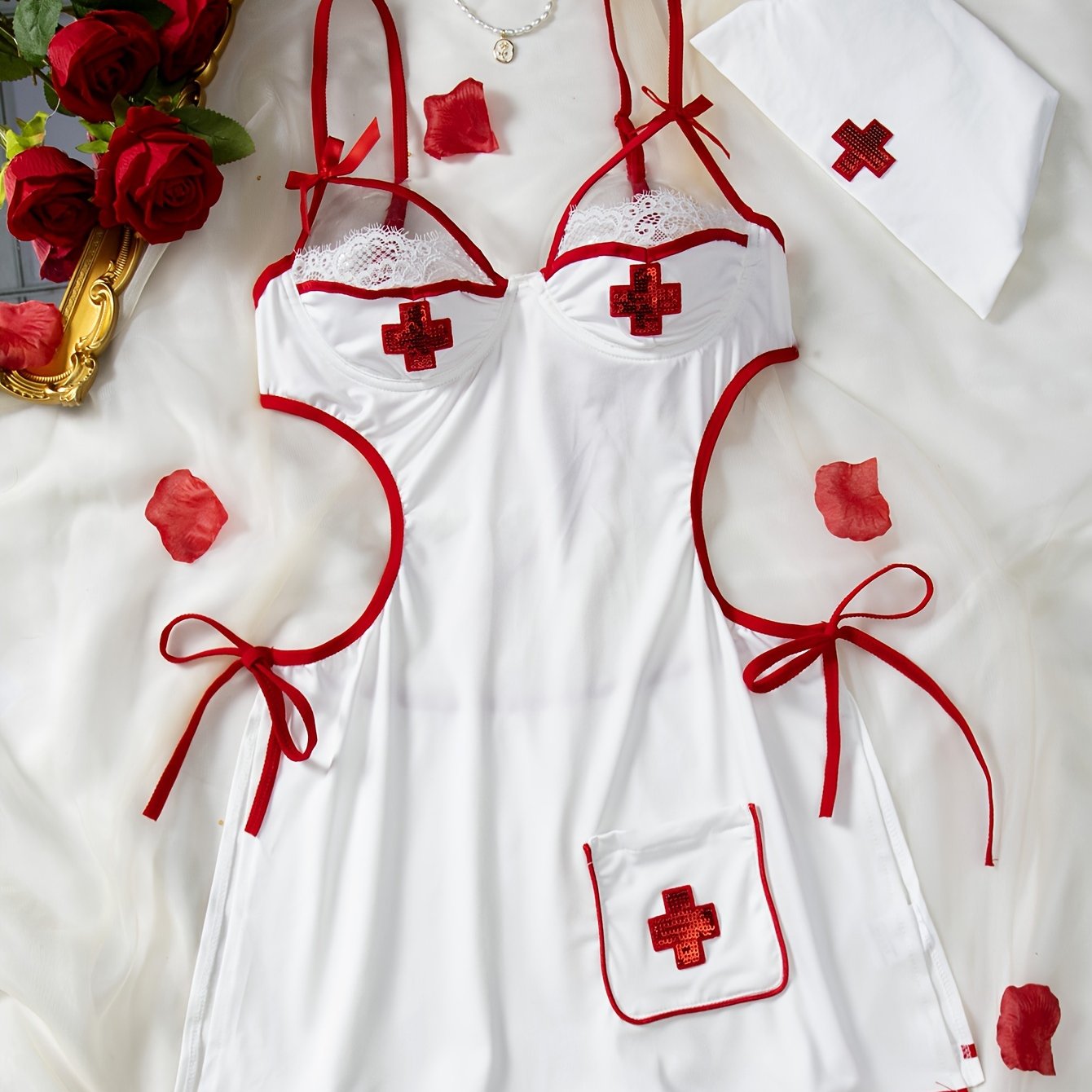 Nurse Uniform 1236 with Skirt and Hat Sexy Lingerie