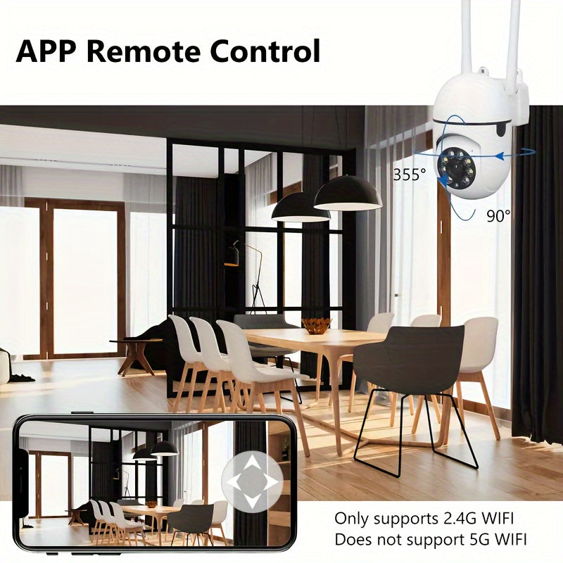 1080MP Full HD Indoor WiFi Security Camera with Night Vision and Two-Way Audio