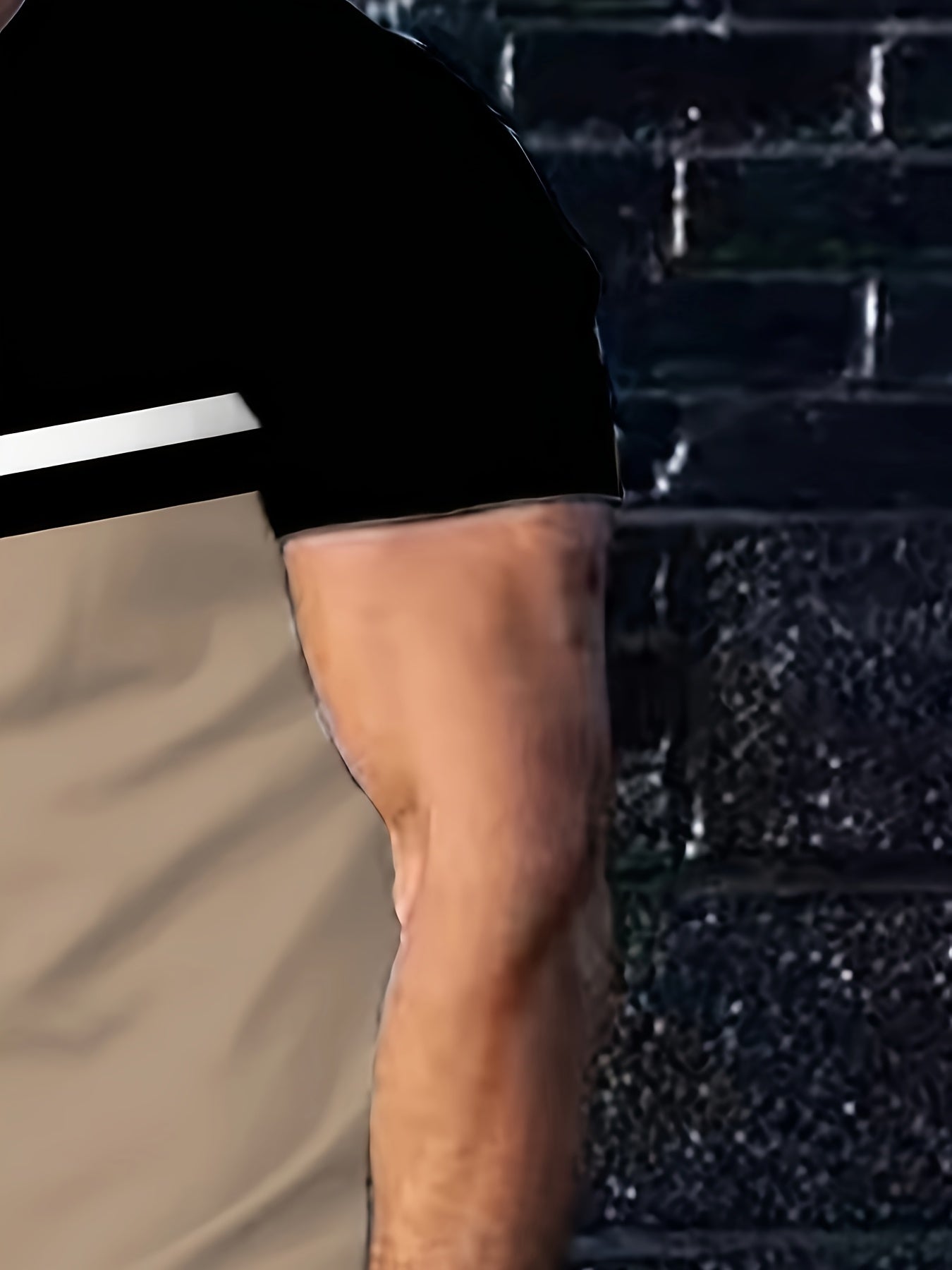 Мужской двухцветный комплект из полиэстера для повседневной спортивной одежды на весну и лето