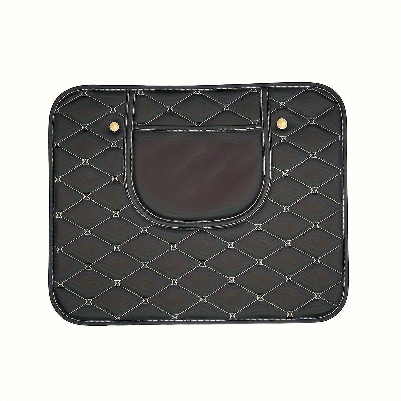 Kids Car Seat Back Cover Protector Faux Leather Kick and Scratch Guard with Safety Belt