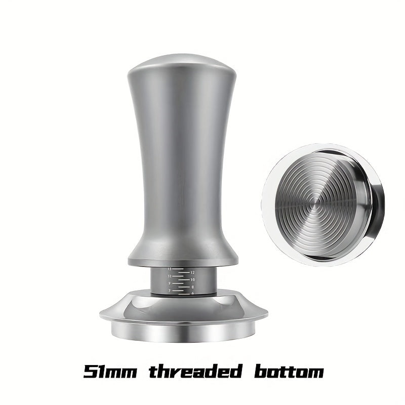 Трамбовка для эспрессо-машины из алюминиевого сплава и нержавеющей стали с регулируемым ремешком и шкалой