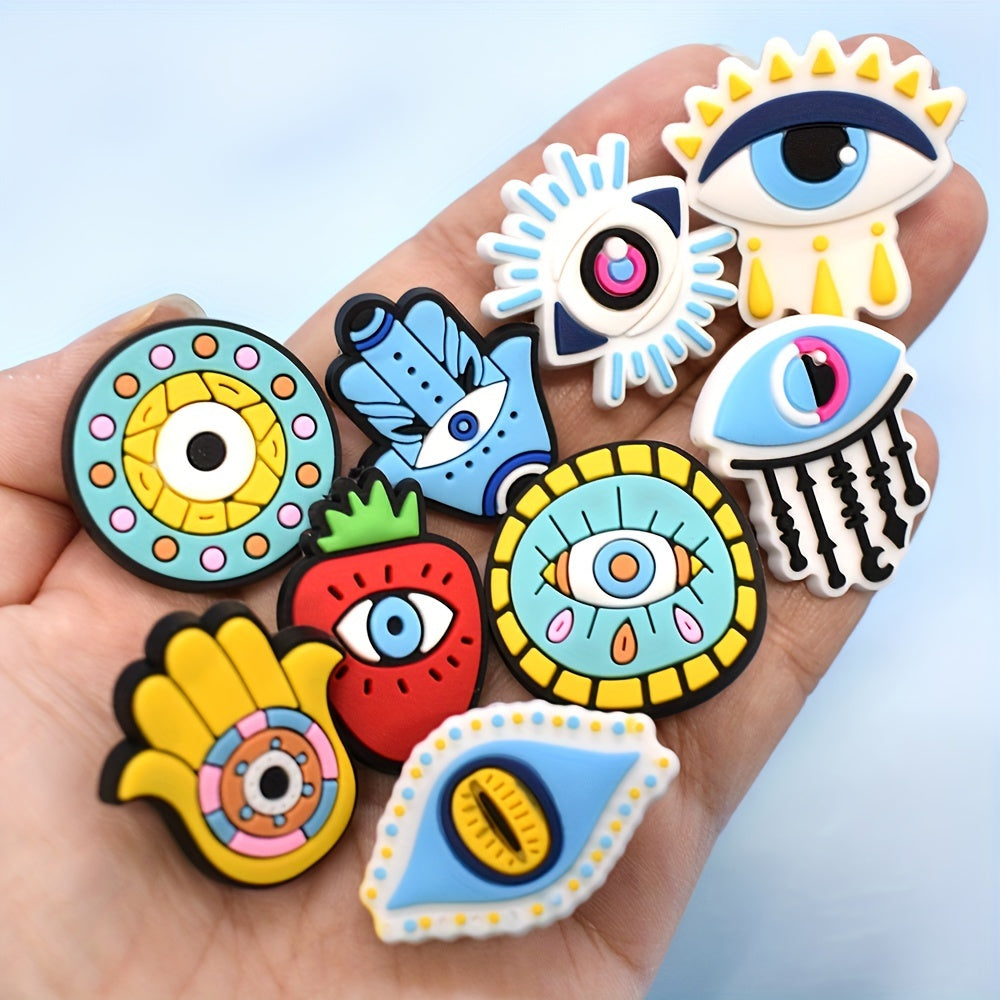 Unisex Plastic Devil's Eye Shoe Charms 22/25/29 pcs Decorative Accessories