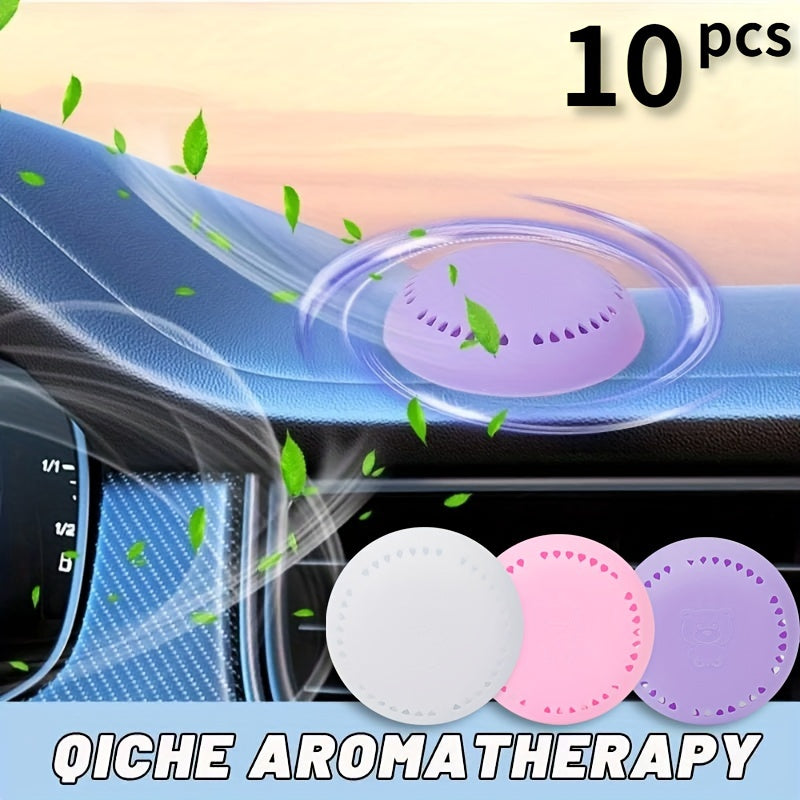 Long-Lasting Aromatherapy Air Freshener Refills 10-Pack with Case Solid Odor Eliminator Tablets Balm Scent