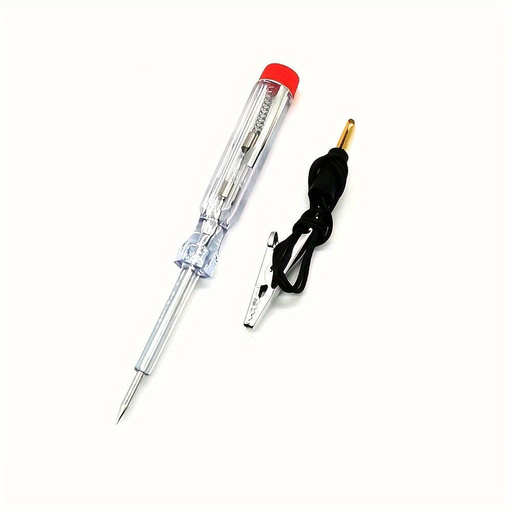 Car Battery Test Pen 6-24V Compact DC Voltage Tester Transparent No Battery