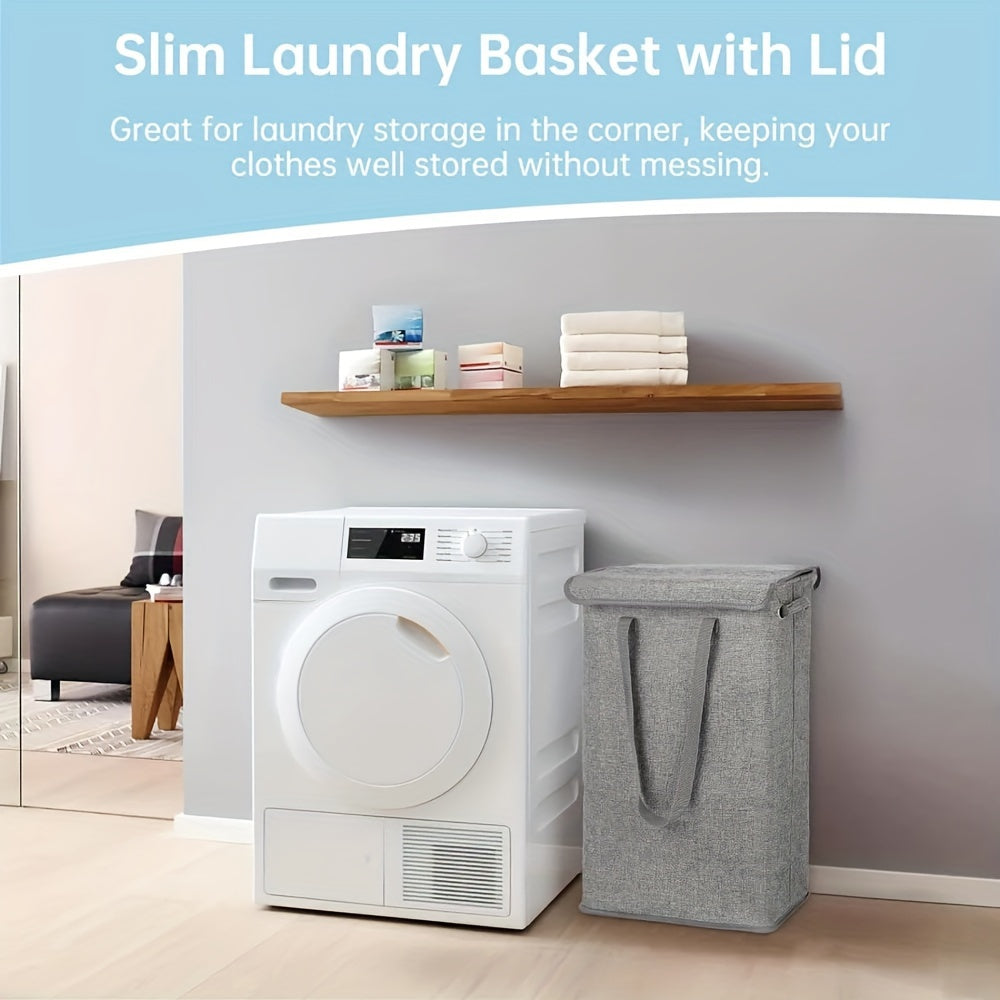 Large Capacity Foldable Laundry Basket with Handles for Bathroom Bedroom Dorm