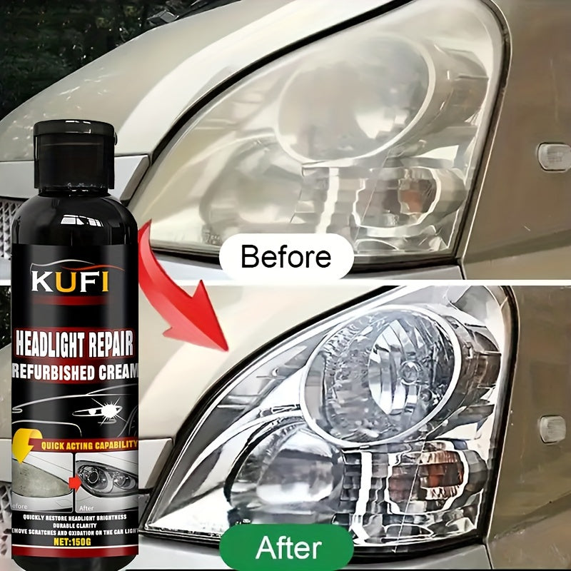 Crema restauradora de faros 150g, removedor de oxidación, pulido, lentes transparentes