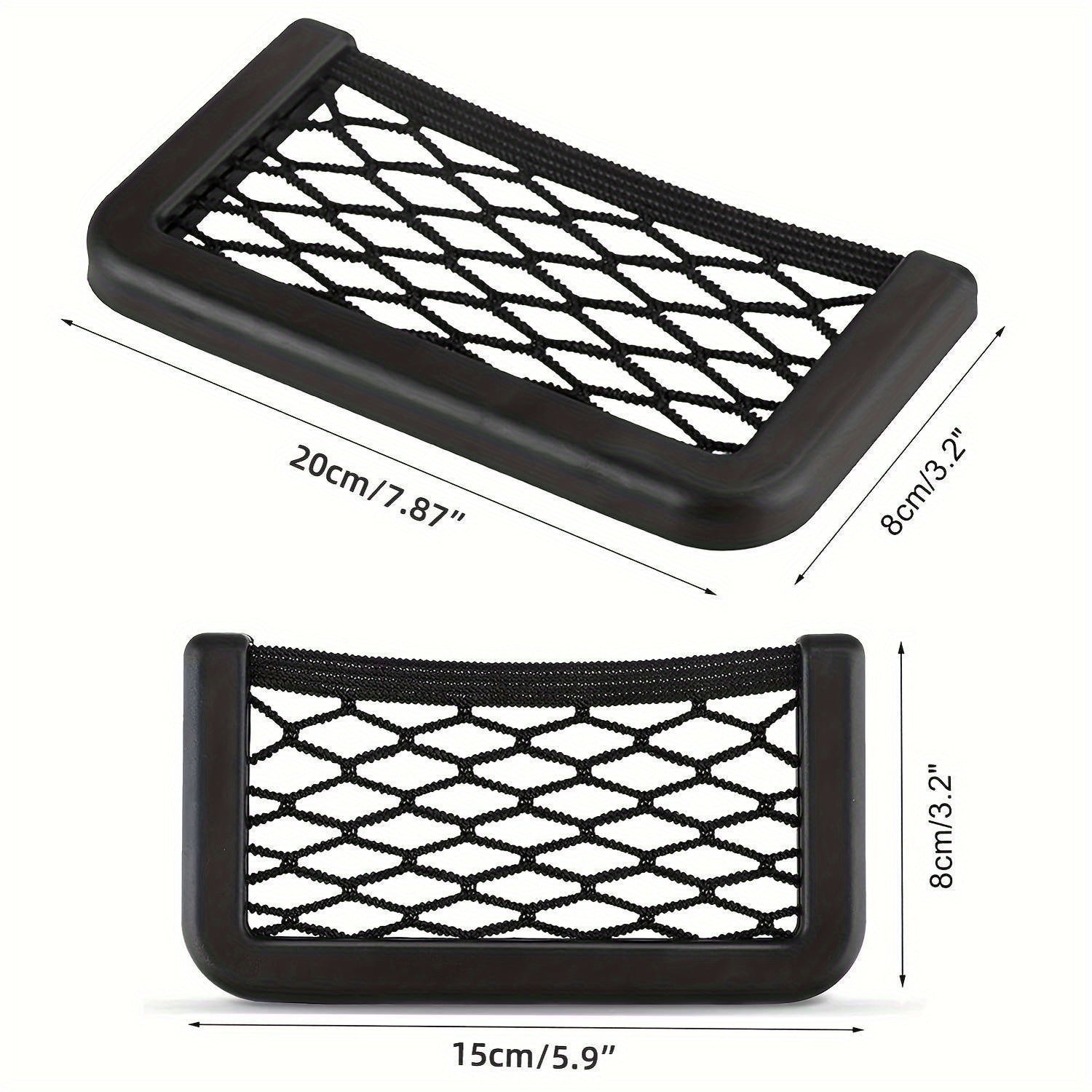 Organizador de red de almacenamiento lateral para asientos de coche para bolsos, teléfonos y accesorios