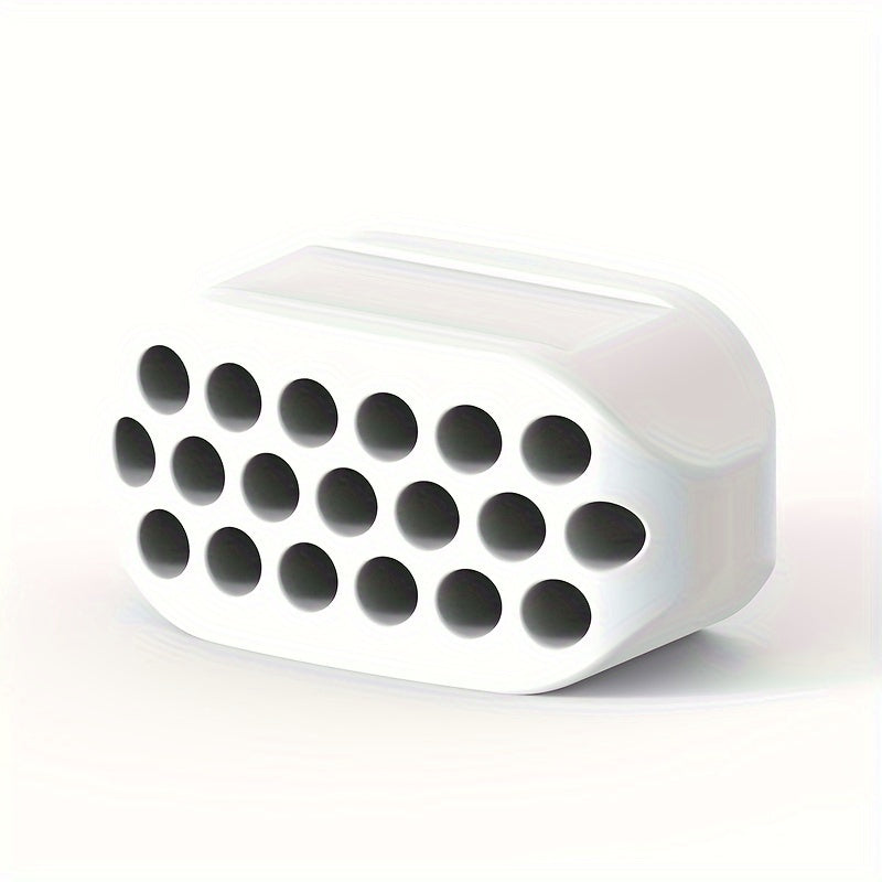 1 dona Zaryadsiz Silikon Jag'ni Shakllantiruvchi Massajer erkaklar uchun, Ikki iyakni kamaytiruvchi, Qora, Oq va Kulrang ranglarda mavjud.