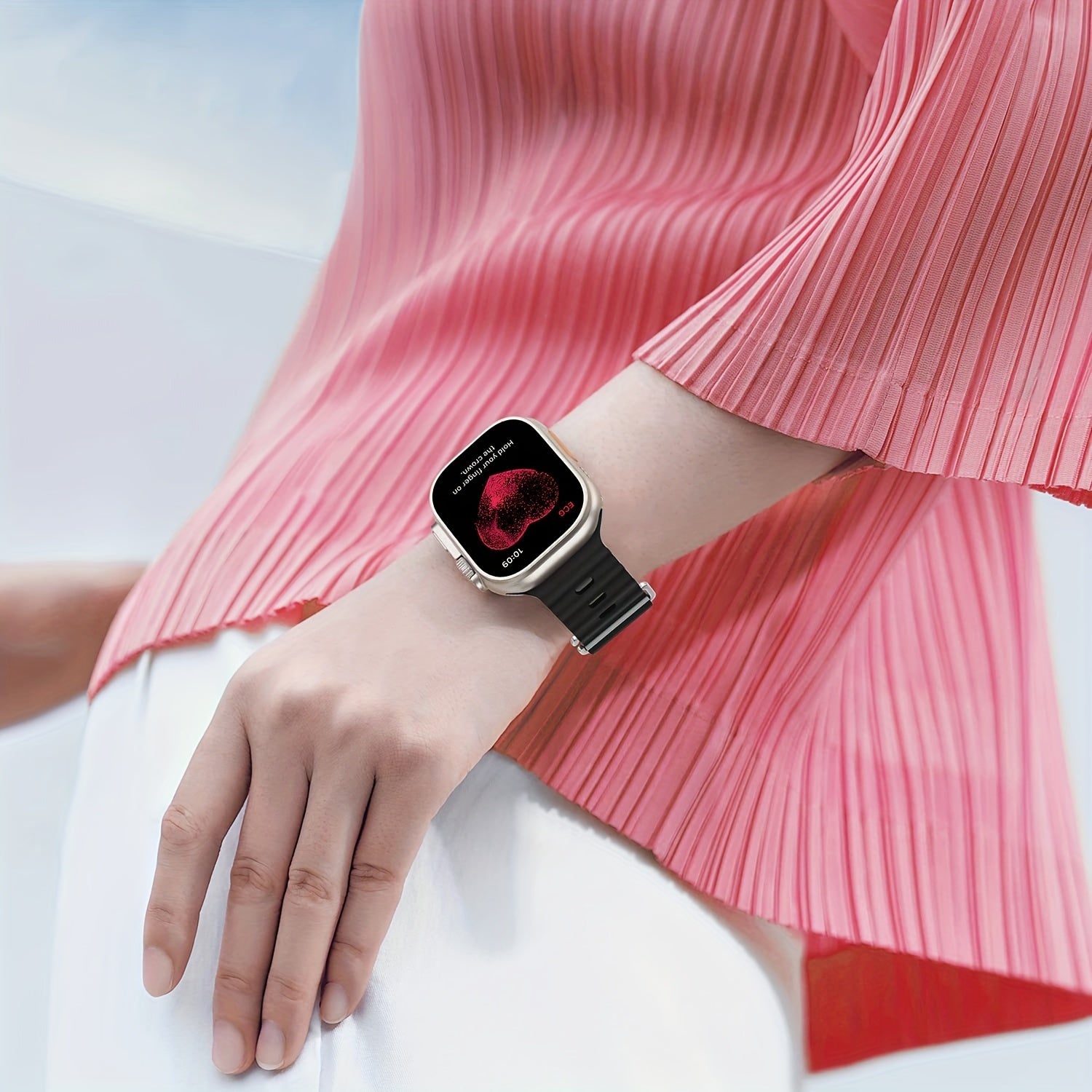 Waterproof Silicone Ocean Band for Apple Watch Series 1-9 Ultra SE 38mm-49mm Smartwatch Band