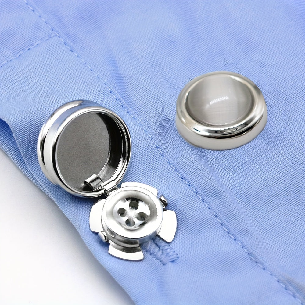 gemelos de plata unisex elegantes accesorios de moda para hombres y mujeres