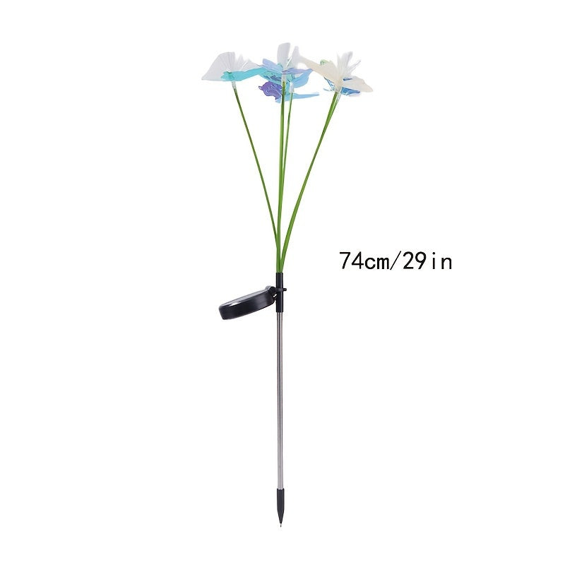 Luces solares de mariposa para exteriores con sensor inteligente para iluminación de caminos y patios