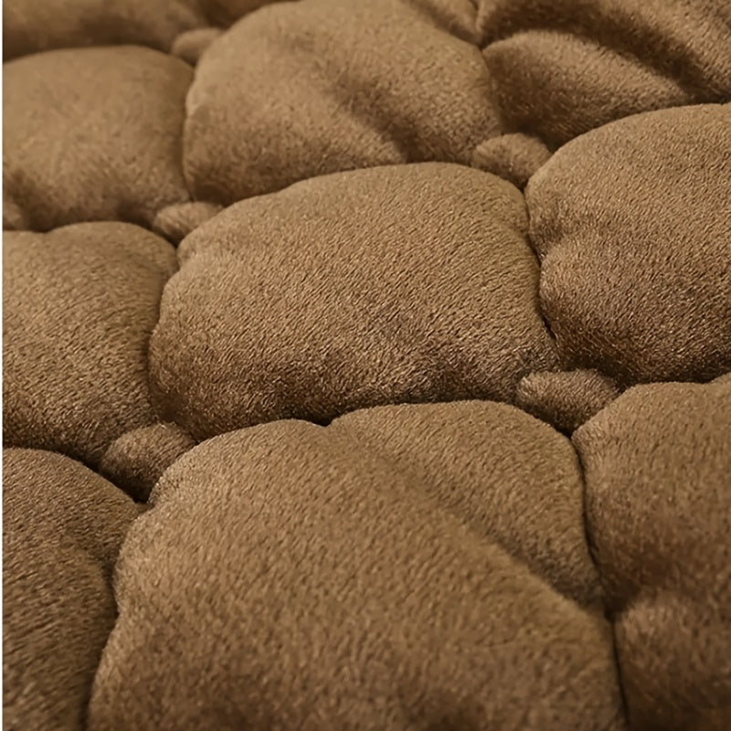 Universal Car Seat Cushions Set Short Plush Non-slip Autumn Winter