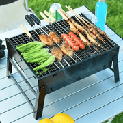 Portable foldable BBQ grill for camping picnics backyard outdoor cooking lightweight easy to store