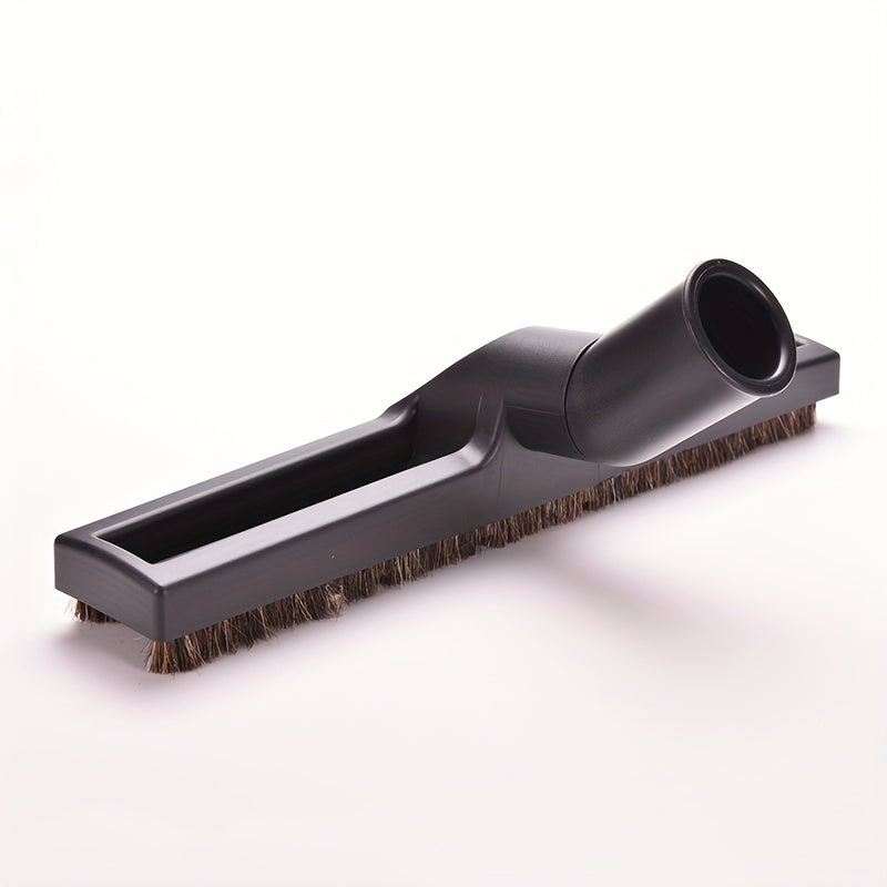 Black Vacuum Cleaner Attachment with Soft Bristles, 360° Rotating Dust Brush