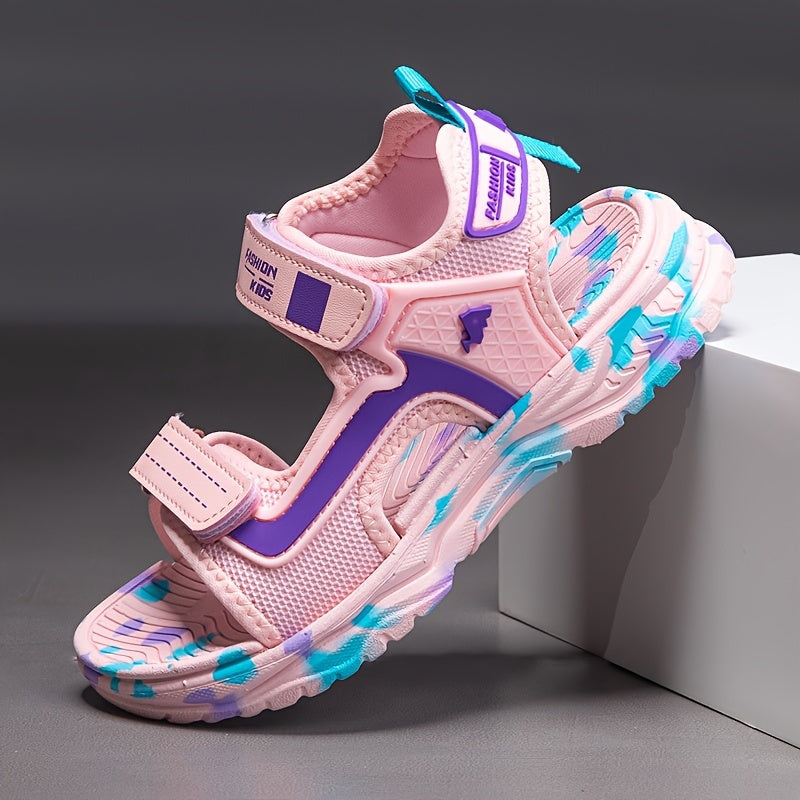 Kids' Open-Toe Camouflage Sandals with Hook and Loop Fastener for Boys Summer Outdoor Activities