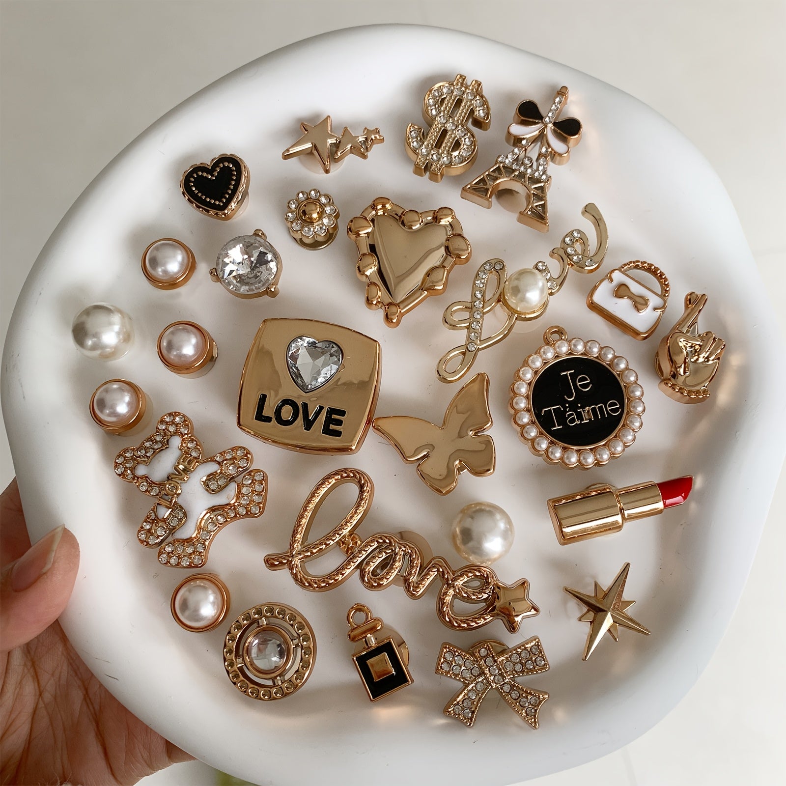 Girls Shoe Decoration Charms 26pcs Set DIY Detachable Cute Shoe Accessories