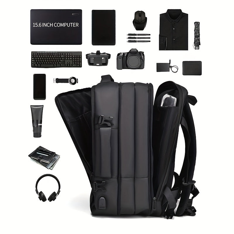 Multi-Functional Outdoor Travel Backpack with Laptop Compartment and Trolley Sleeve