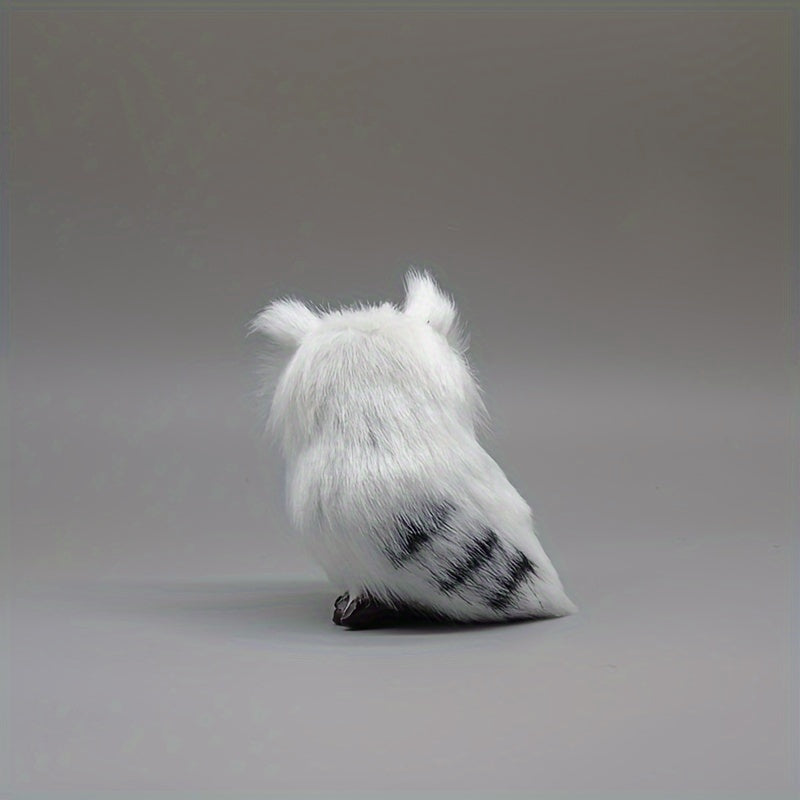 Miniature Rustic Owl Figurine for Living Room Display Without Electricity